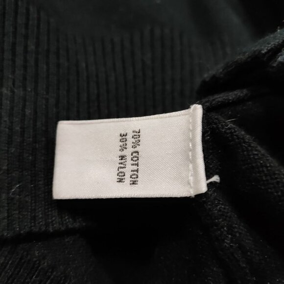 Chaus Black button Down Cardigan Cropped with 3/4 Sleeves L/ XL - Picture 9 of 11